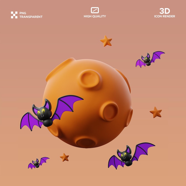 PSD psd полнолуние 3d иллюстрация