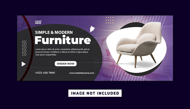 PSD psd furniture facebook cover and web banner template