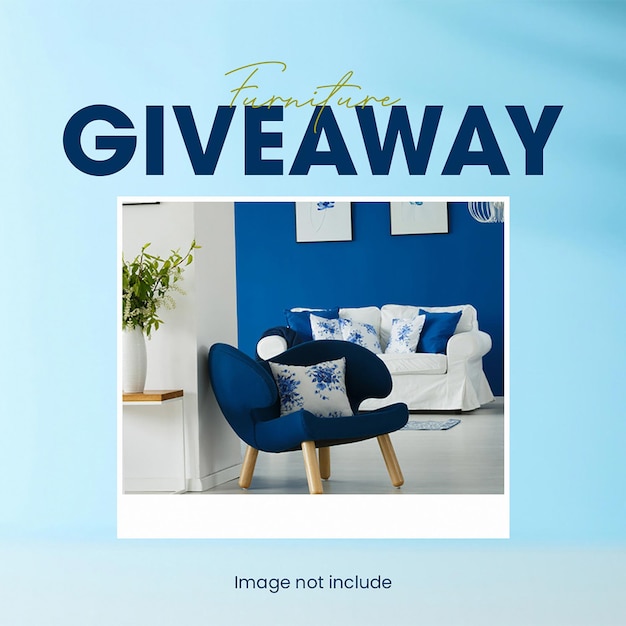 PSD psd furniture giveaway instagram post template