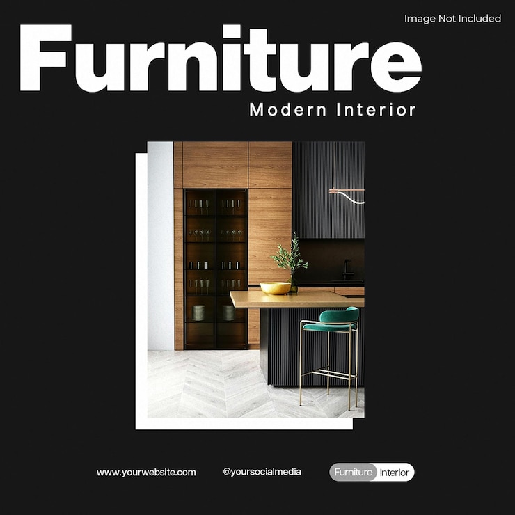PSD psd future furniture design for social media and instagram post template