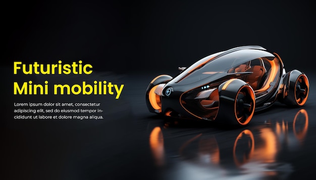 PSD psd futuristic mini mobility banner poster