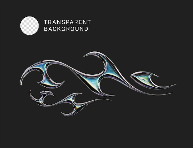 PSD futuristische chrome object 3d rendering
