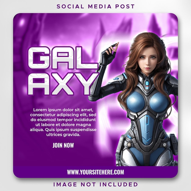 Psd galaxy event social media post template