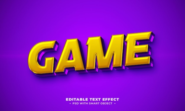 PSD psd game 3d editable text effect