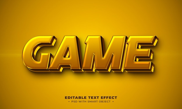 Psd game 3d editable text effect