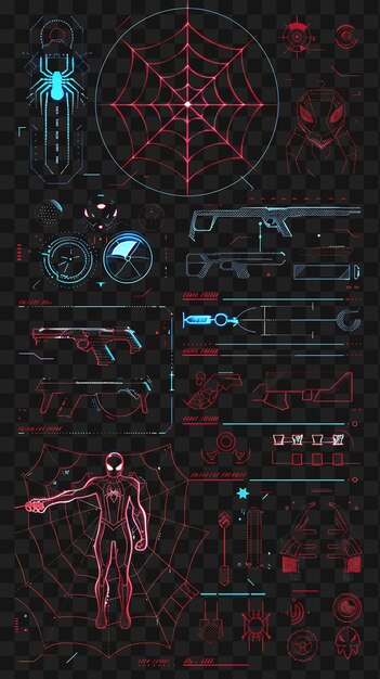 Psd game assets pixel art items concept designs and tshirt graphics tattoo collage y2k neon glow