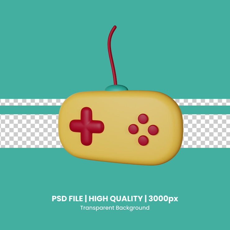 PSD psd 游戏控制器 3d 图标插图