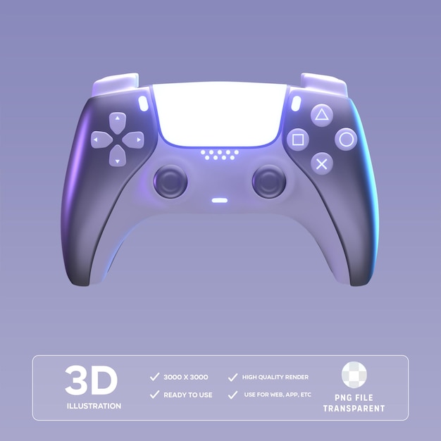 PSDゲームコントローラー 3D イラスト
