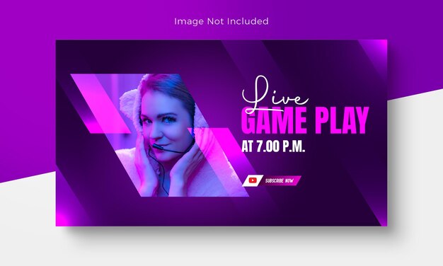 PSD psd game review youtube thumbnail and livestreaming web banner and youtube thumbnail