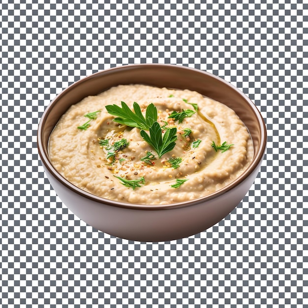 PSD psd ganoush creame isolated on transparent background