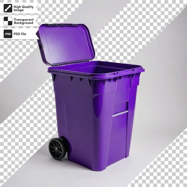 psd garbage bin on transparent background with editable mask layer