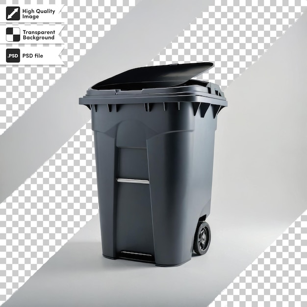 psd garbage bin on transparent background with editable mask layer