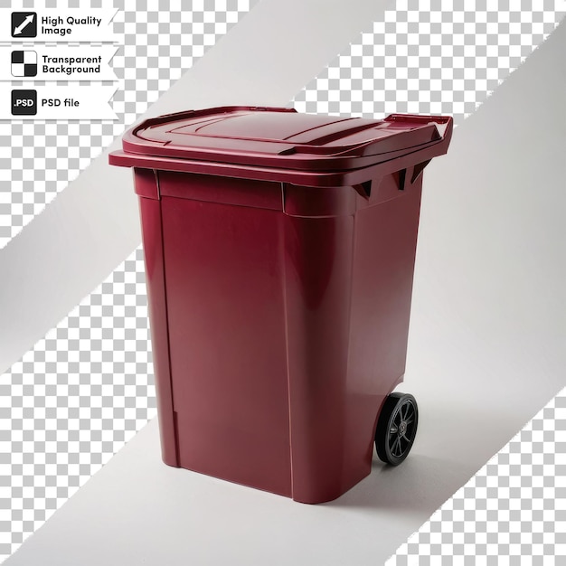 PSD psd garbage bin on transparent background with editable mask layer