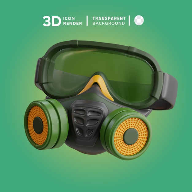 PSD psd gas mask 3d-illustratie