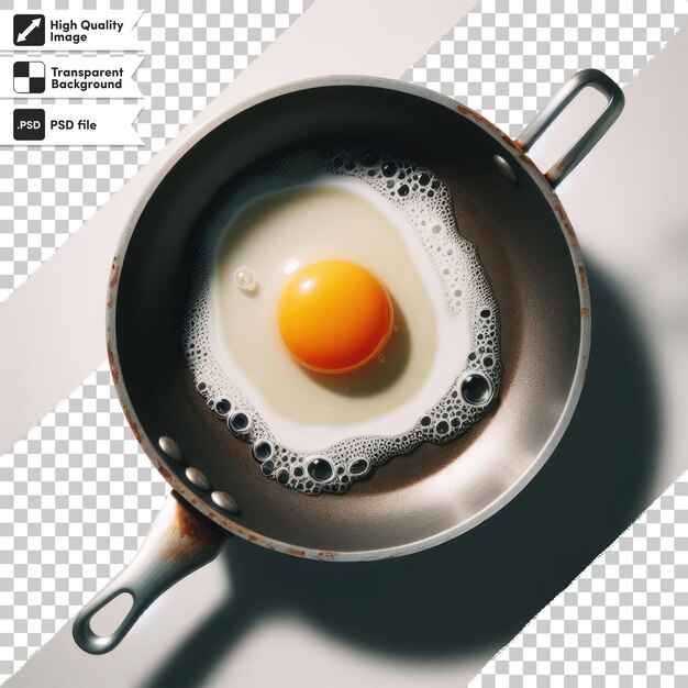 PSD psd-gebakken eieren in een pan op transparante achtergrond