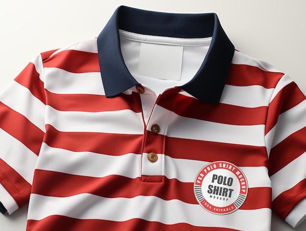 PSD psd geborduurd poloshirt logo mockup