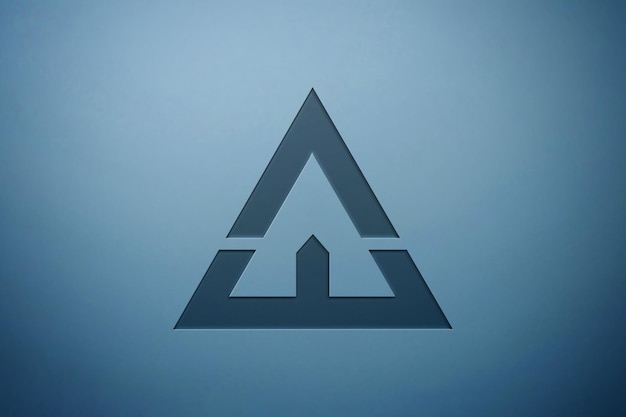 PSD gegraveerd logo en mockup van merkinformatie