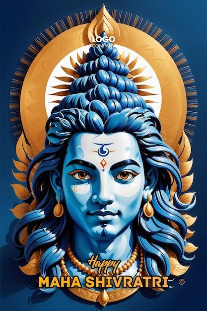 PSD psd gelukkige maha shivratri met trisulam een hindoe-festival gevierd op de nacht van heer shiva