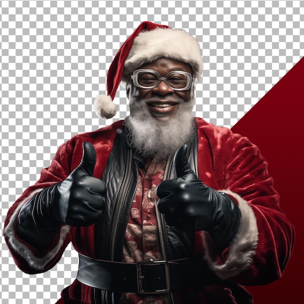 PSD psd gelukkige zwarte man gekleed als de kerstman