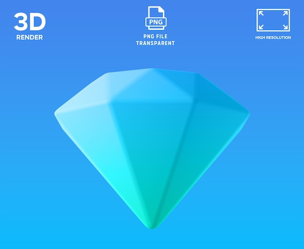 PSD Gem Crypto 3D иллюстрация