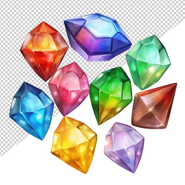 PSD psd of a gemstones on transparent background