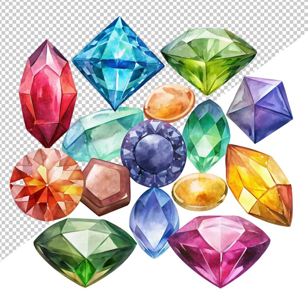 PSD psd of a gemstones on transparent background