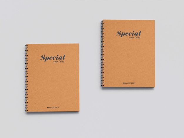 PSD psd geringde notebook mockup-sjabloon