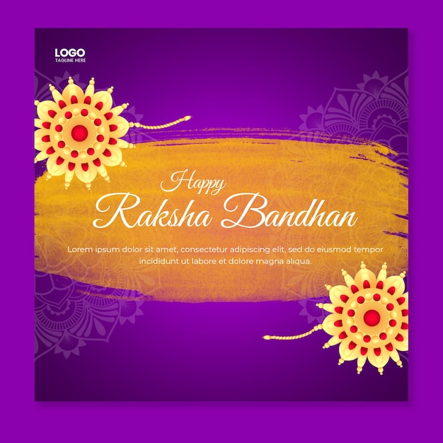 PSD geweldige raksha bandhan festivalsjabloon