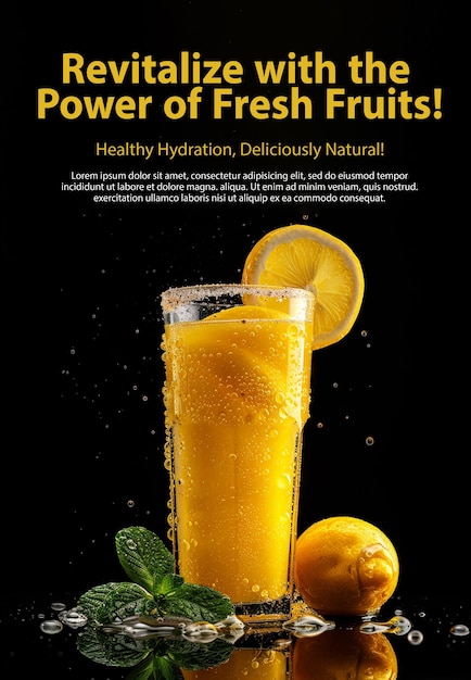 PSD Gezonde sap poster banner