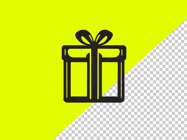 Psd of gift icon on transparent background