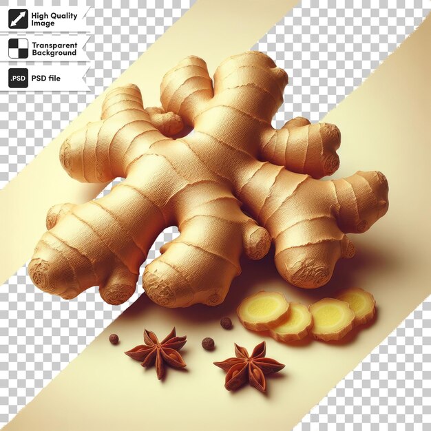 PSD psd ginger root on transparent background