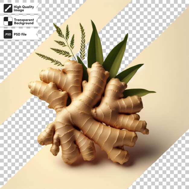 PSD psd ginger root on transparent background