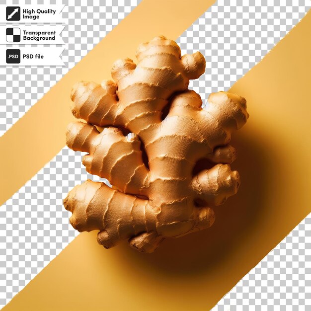 Psd ginger root on transparent background