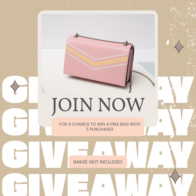 PSD psd give away instagram post template