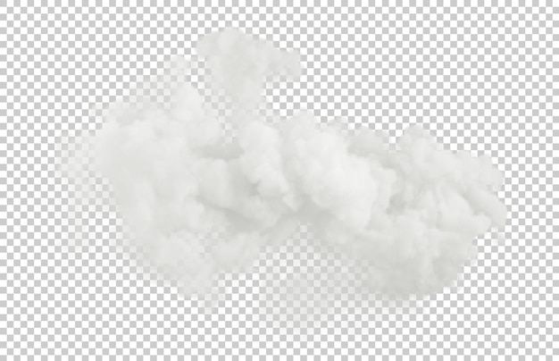 PSD psd gladde wolken overdag vrije vormen op transparante achtergronden 3d-rendering