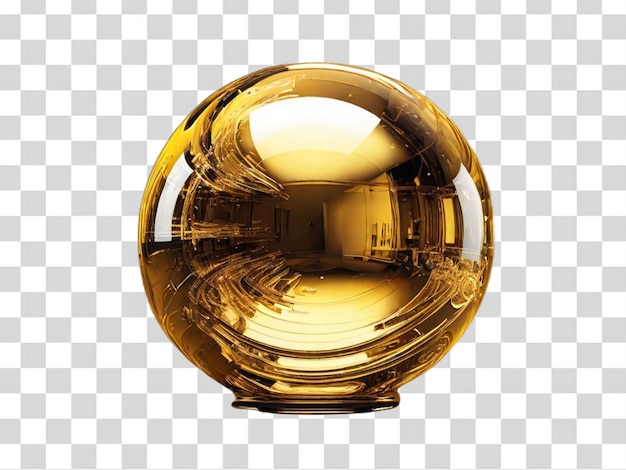 PSD psd of a glass golden ball
