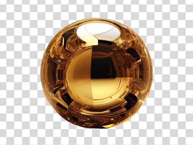 PSD psd of a glass golden ball