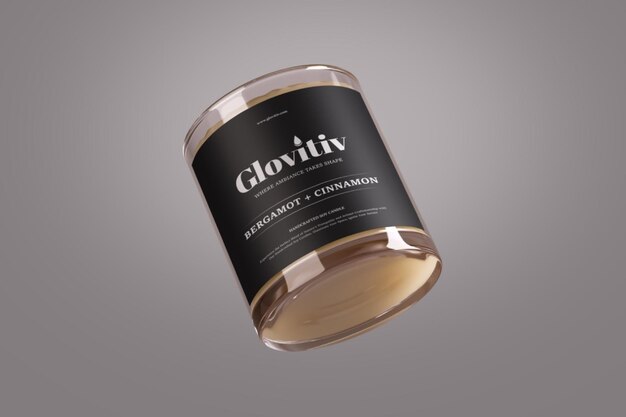 Psd Glass jar mockup