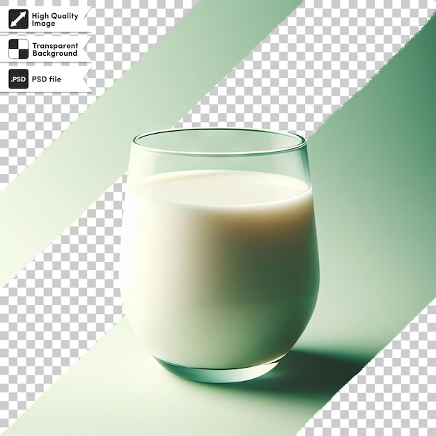 PSD psd glass of milk on transparent background