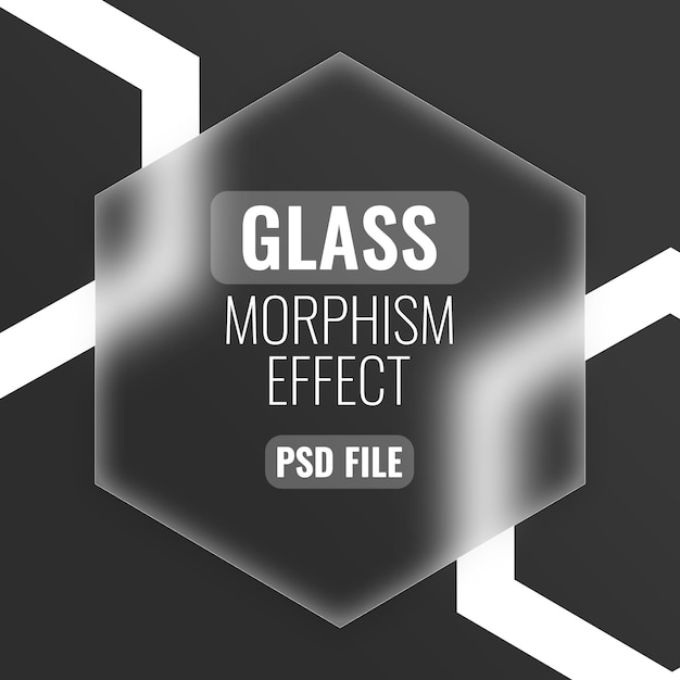 PSD psd glass morphism effect with gradient color background