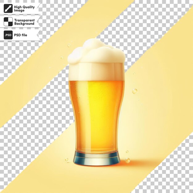 PSD psdのビールグラスで 透明な背景で