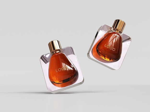 psd glass packaging water sheet mockup