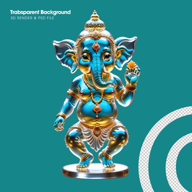 PSD psd glass statue ganesha