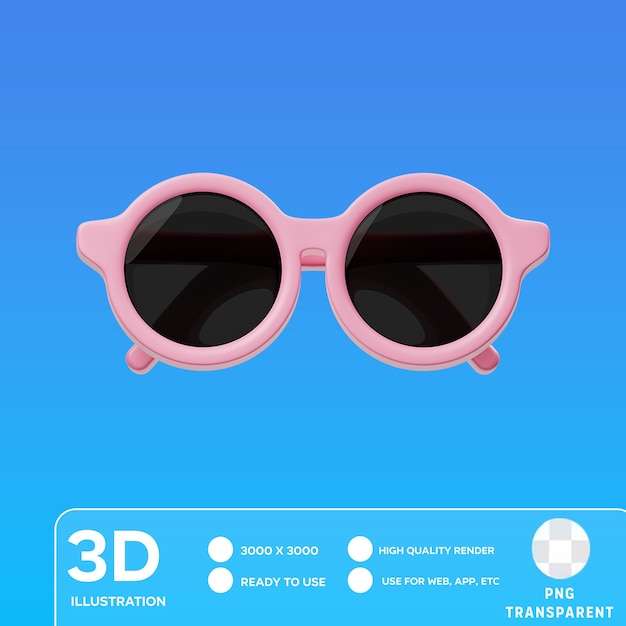 PSD psd glasses 3d illustration