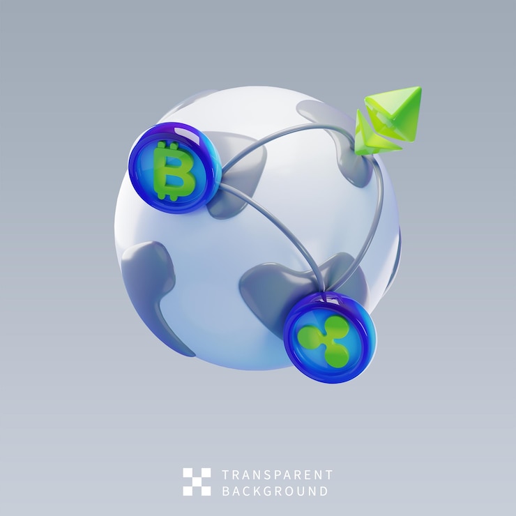 PSD psd globalna wymiana 3d ilustracja