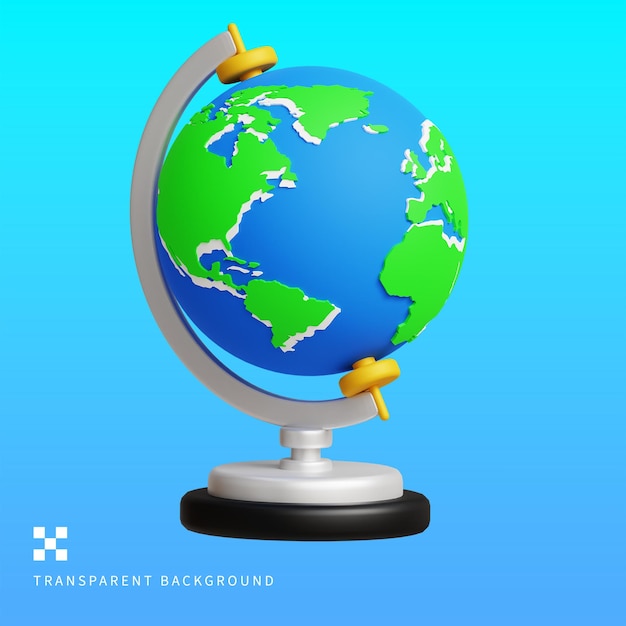 PSD psd globe 3d illustration