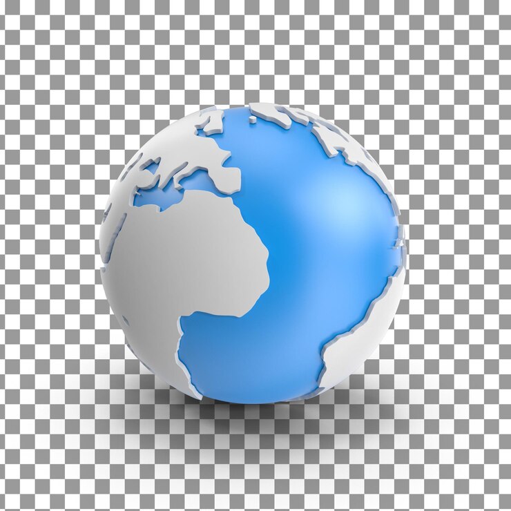 PSD Globe isolated on transparent background