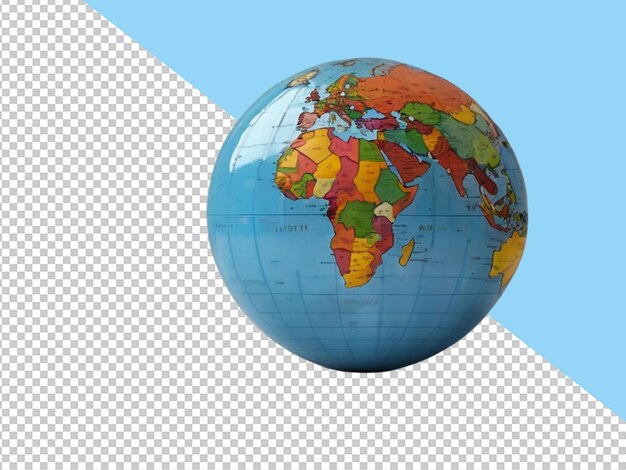 Psd of a globe on transparent background