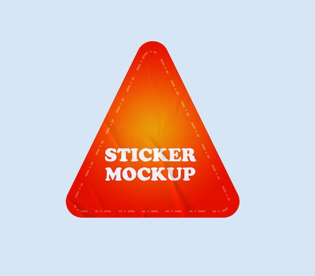 PSD psd glossy sticker mockup design template