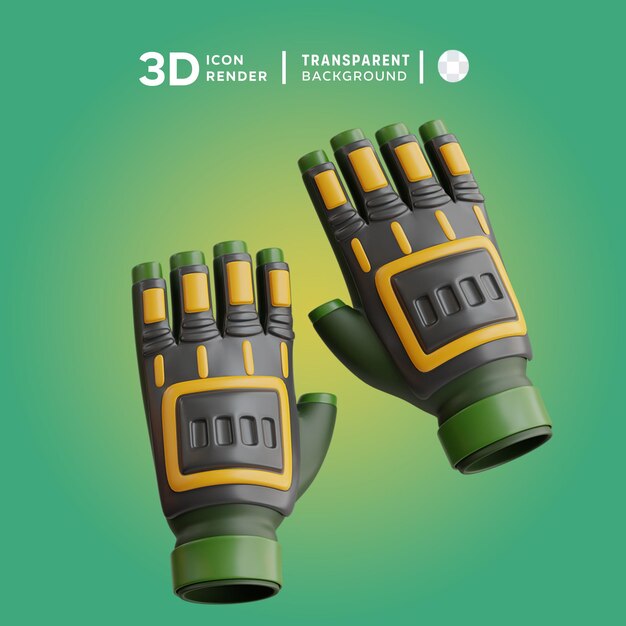 PSD psd gloves 3d illustration